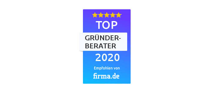 TOP Gründer-Berater 2020; empfohlen von firma.de